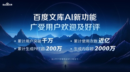 百度世界2023剧透丨文档生成PPT、万字长文一键总结...百度文库AI“黑科技”引领智能办公革新