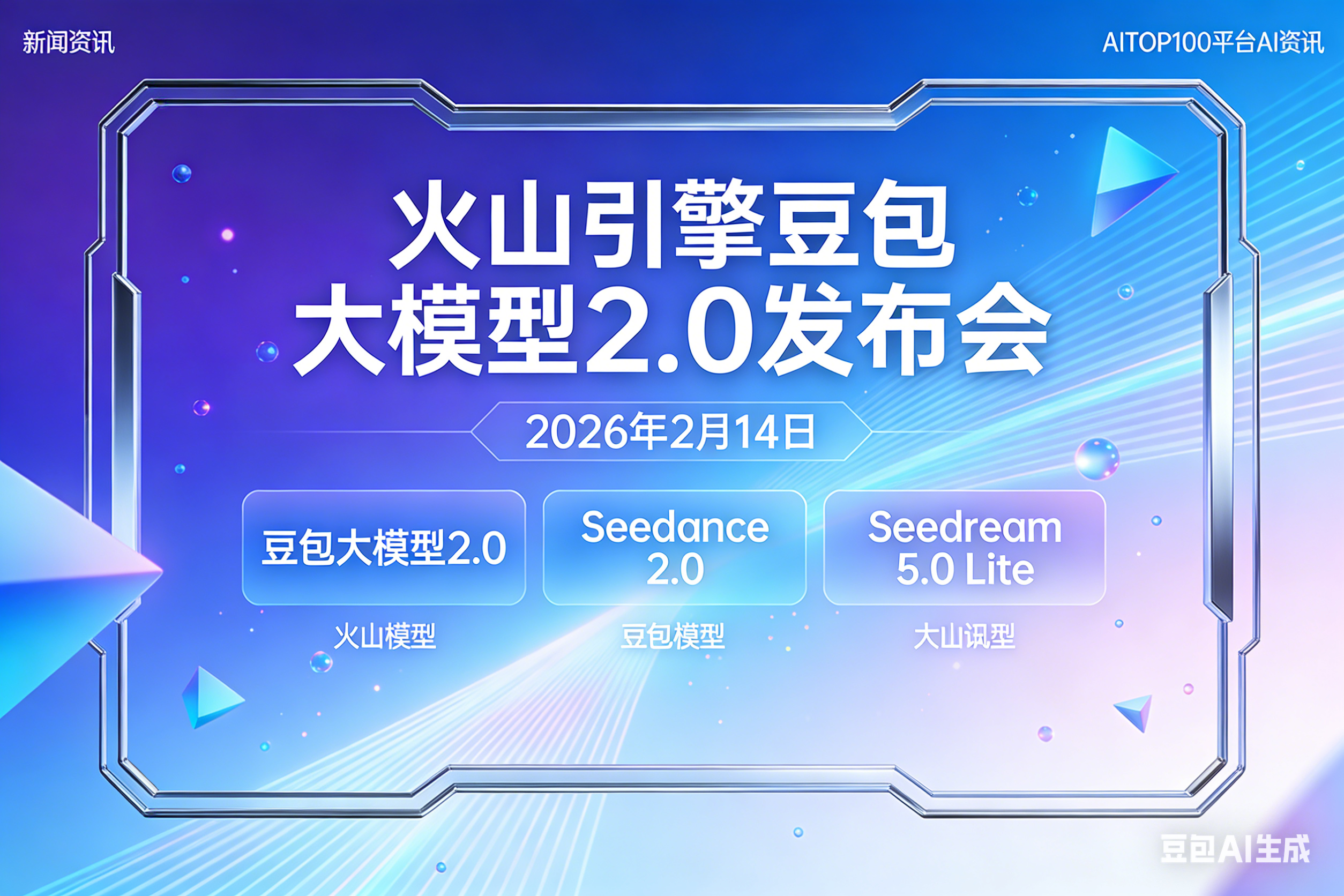 定档2.14！火山引擎将发豆包大模型2.0，三大 AI 模型同步升级