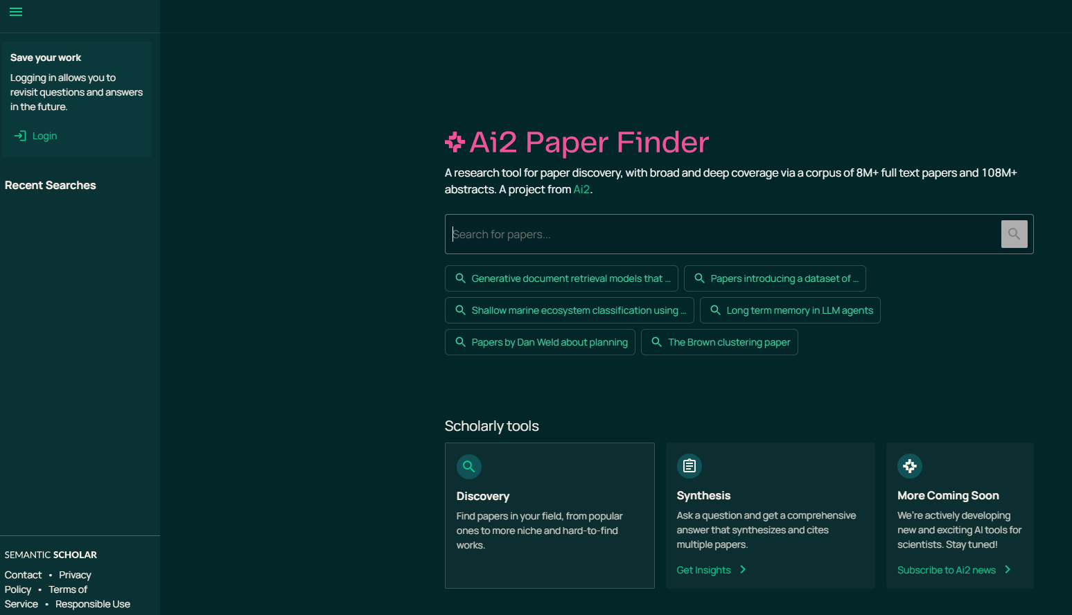 Ai2 PaperFinder：文献检索AI工具