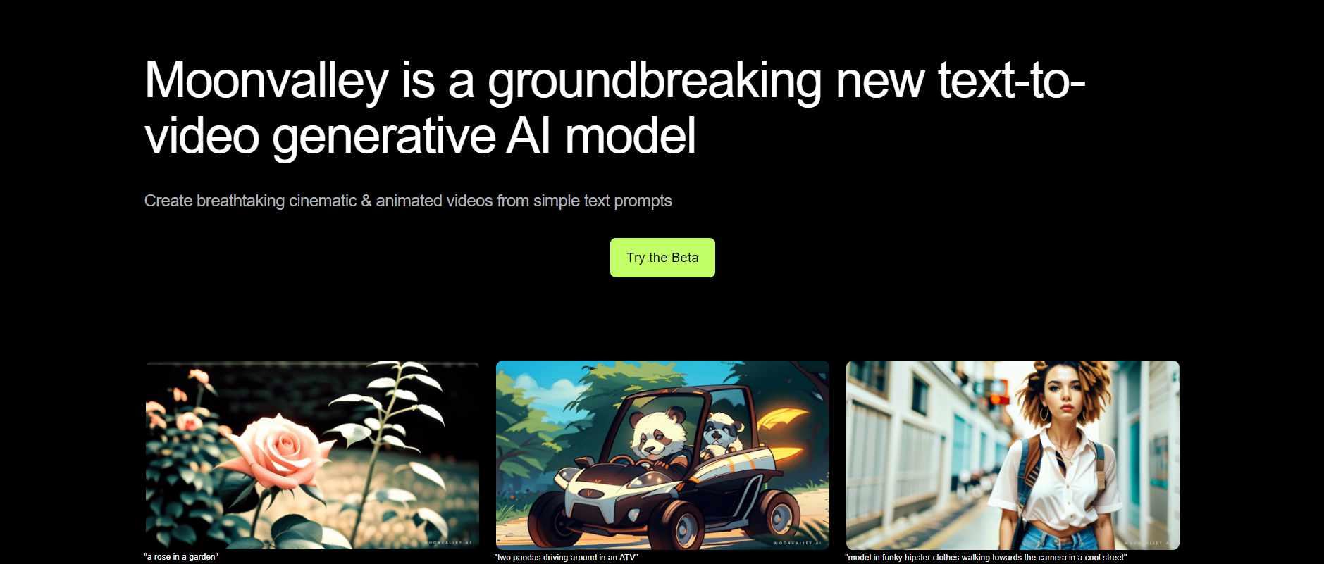 文字转视频 - Moonvalley工具免费使用