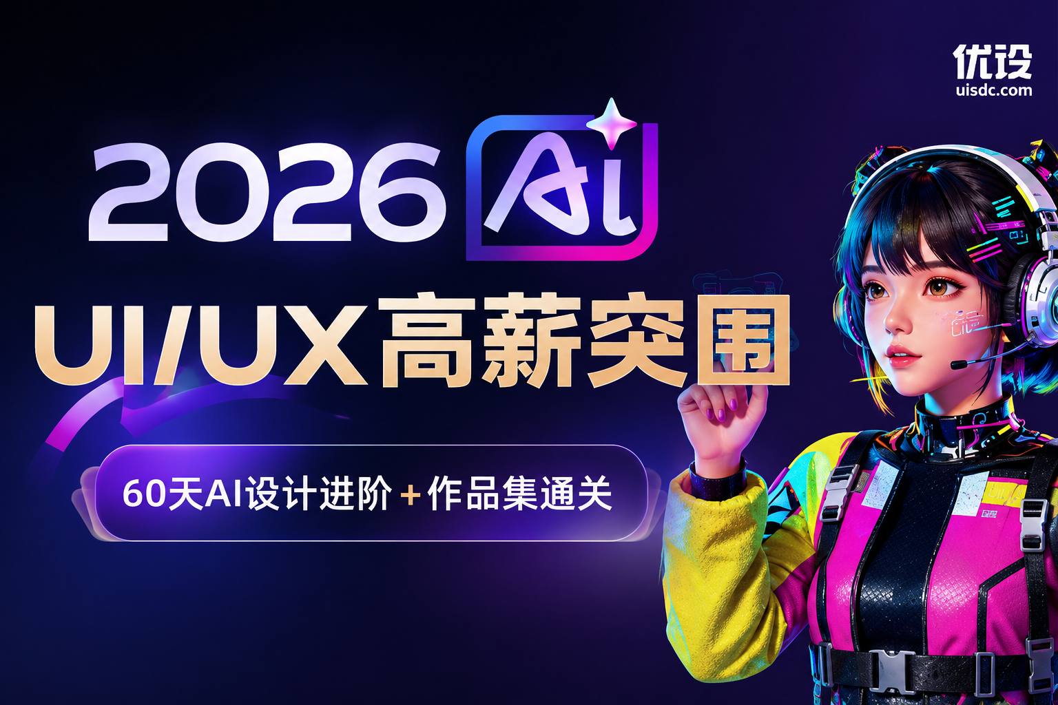 AI-UI/UX高薪突围：60天设计进阶+作品集通关
