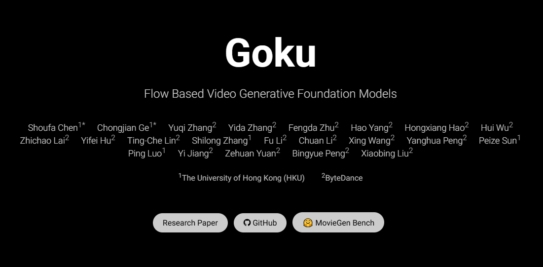 Goku：字节跳动AI视频生成模型