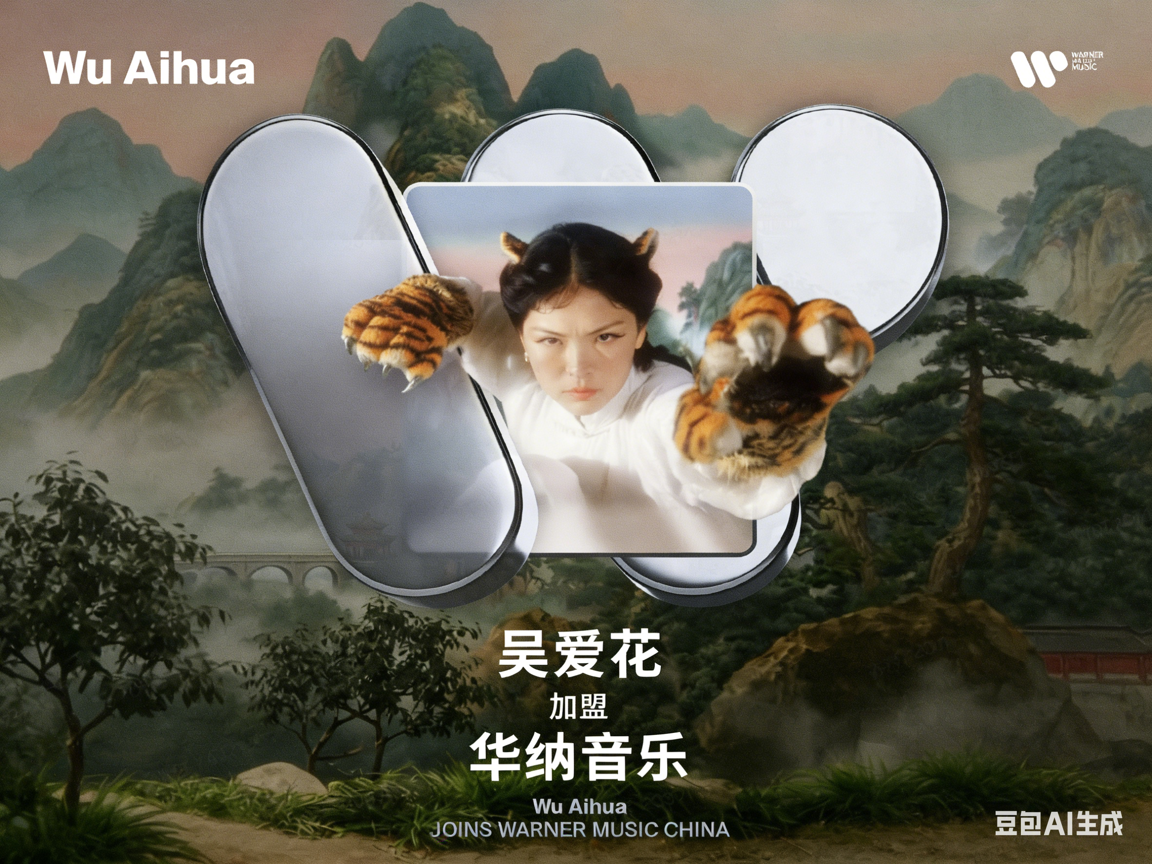 可灵AI视频生成工具携手Warner Music China推出AIMV《吴爱花》