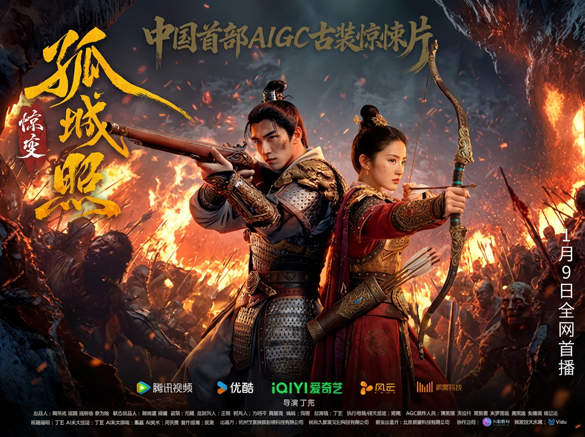 国产AI真人剧实现技术突围：九紫源联手Vidu发布《孤城照·惊变》
