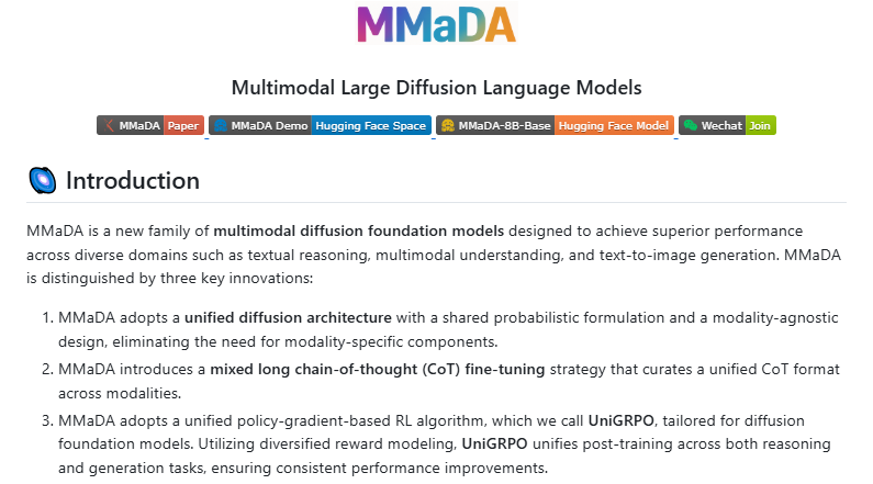 MMaDA：多模态扩散大语言模型