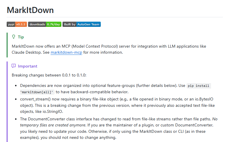 MarkItDown MCP：微软文档转换工具