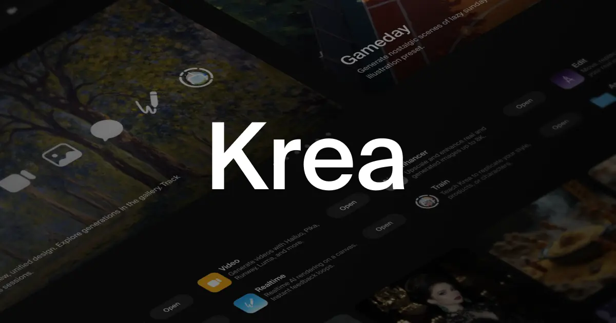 Krea AI全量开放 Realtime Edit：复杂指令实时编辑，创意到成片更高效