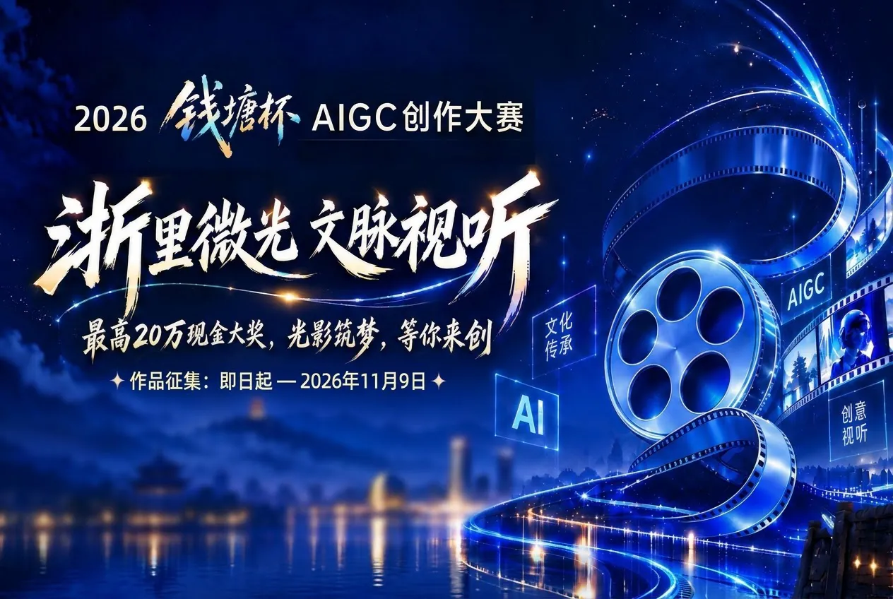 AITOP100 AI创作者大赛-2026钱塘杯AIGC创作大赛,AI视频创作,AI创作大赛,现金奖
