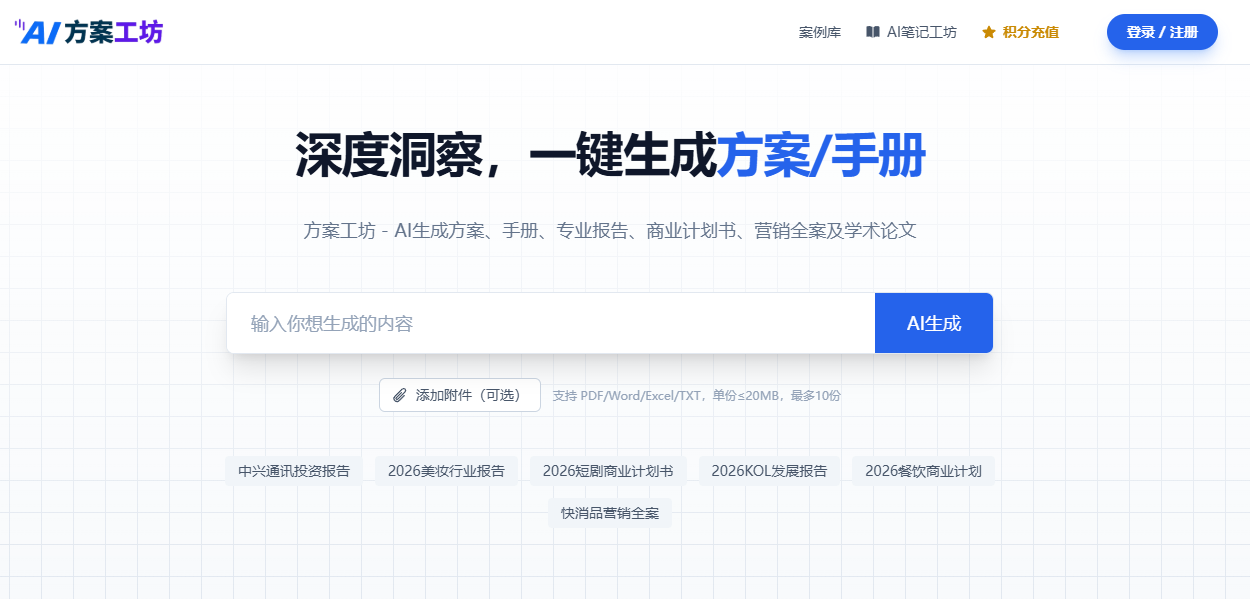 AI方案工坊