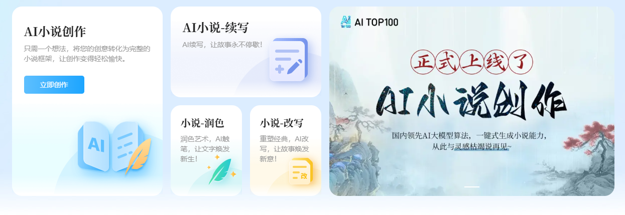 AI小说创作主要功能