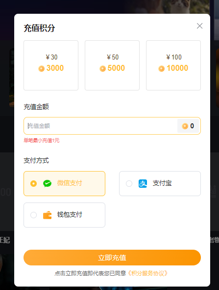 AITOP100积分充值