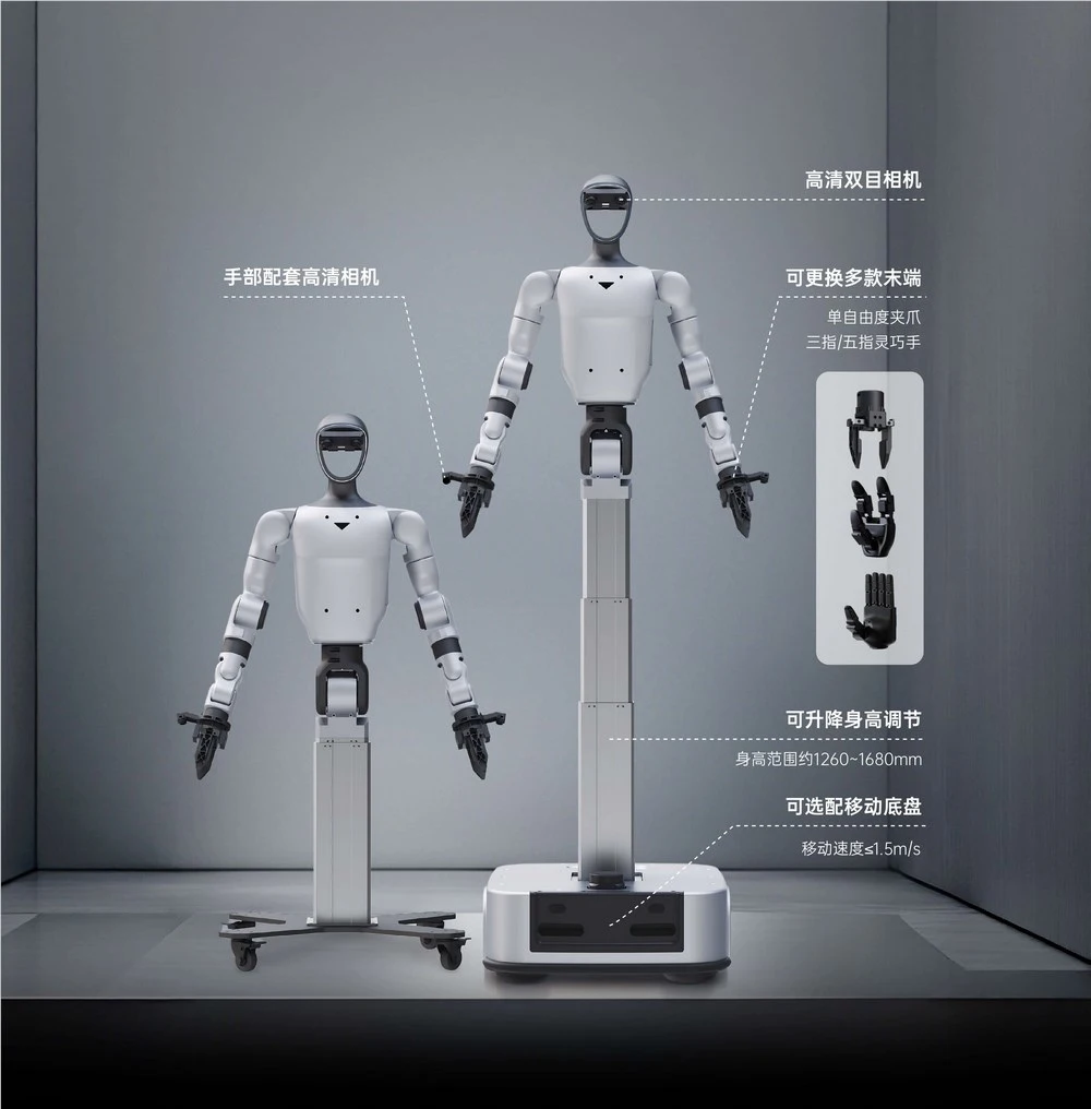 全新轮式人形机器人G1-D