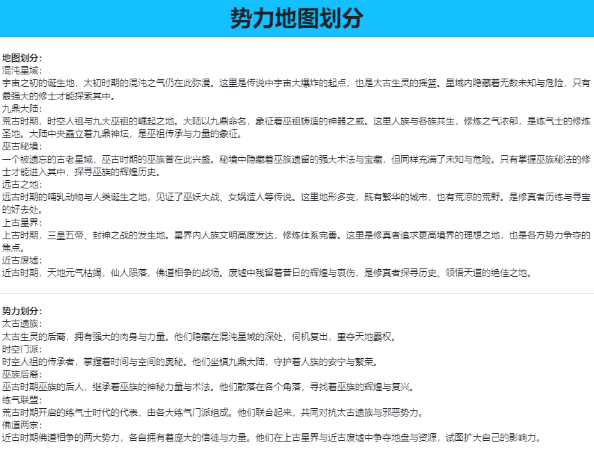 地图与势力分布