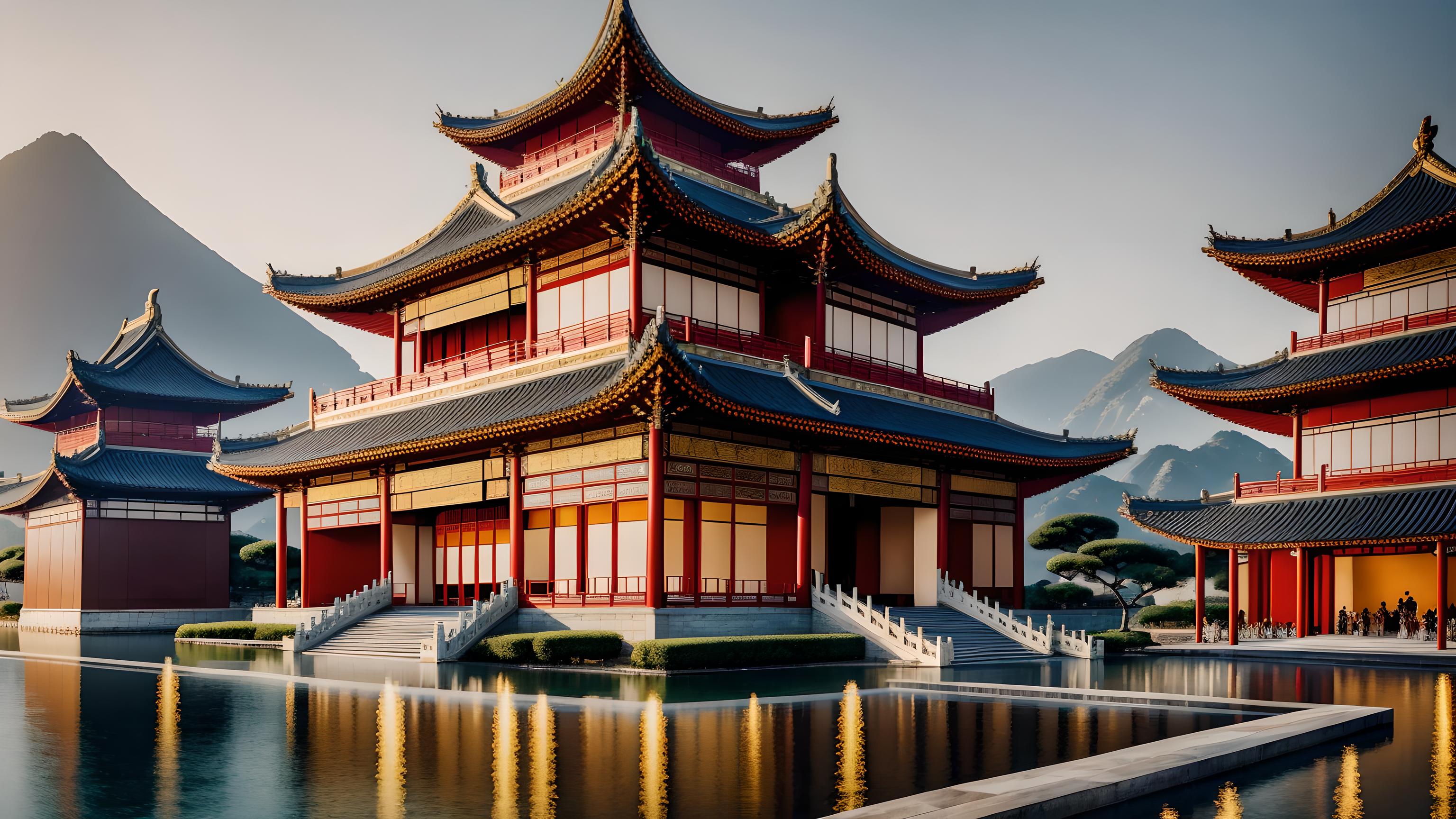 大唐辉煌：宫殿与水的韵律