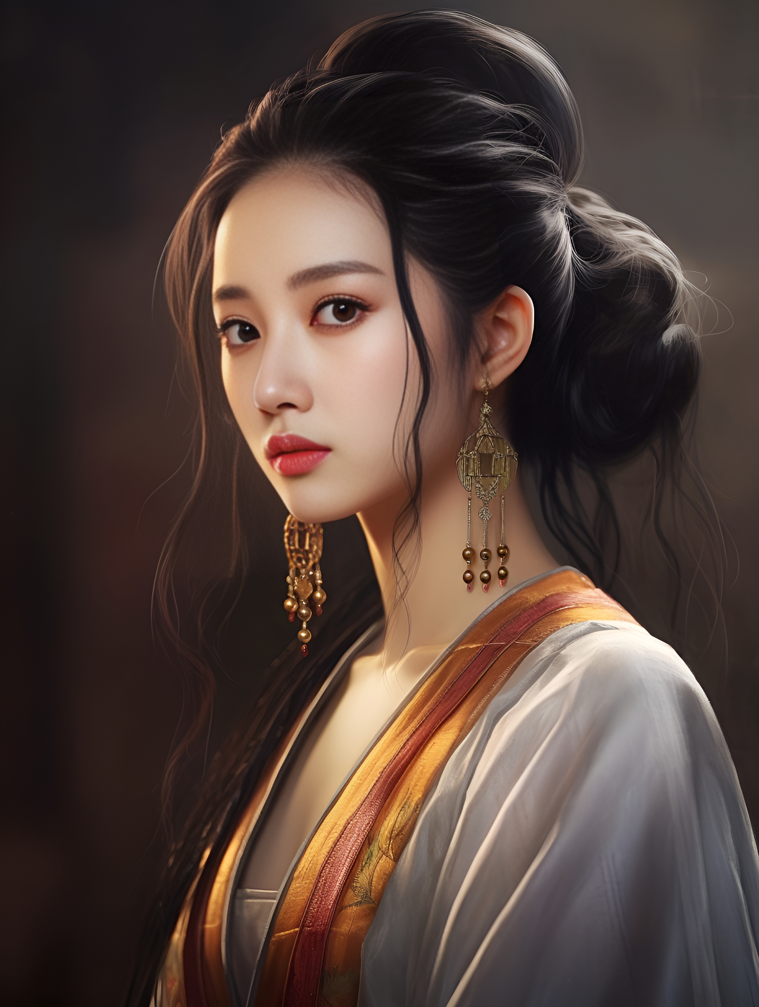 辛追夫人素纱褝衣数字画像（参考历史文献及湖南出土文物创作）