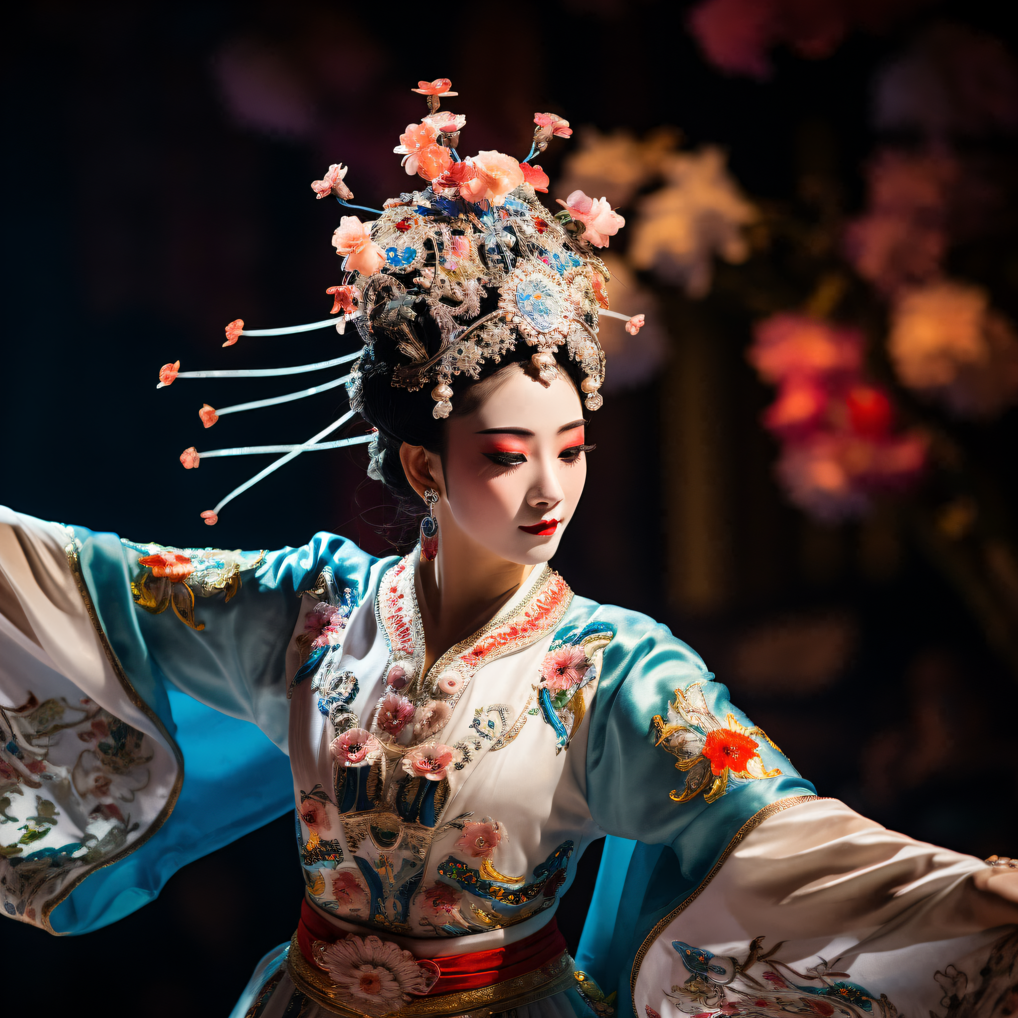 文化瑰宝，花鼓戏-演员唱作念打，舞动生姿。
