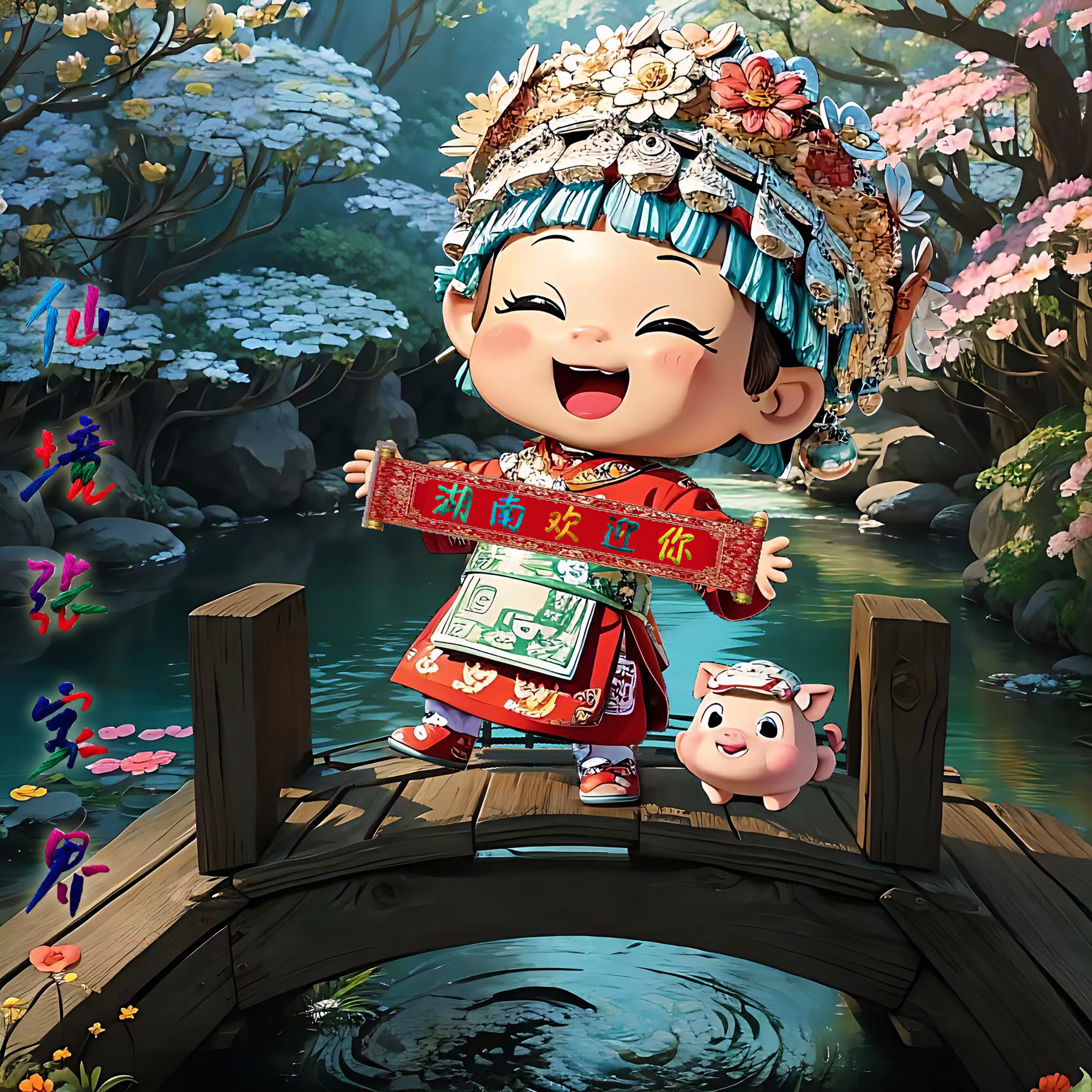 一个苗族姑娘iP形象(湖南欢迎你)