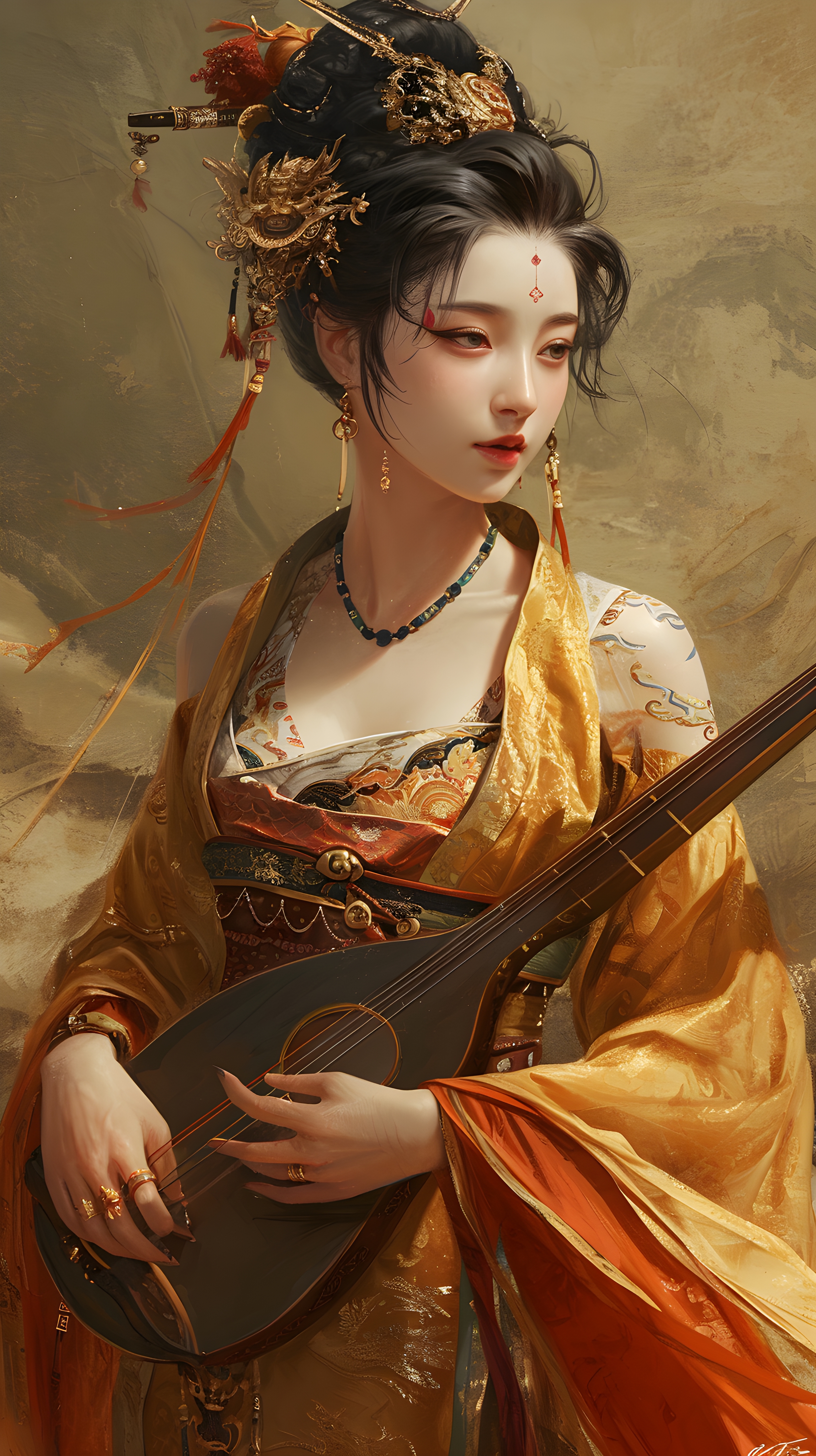 敦煌神女抚琵琶2
