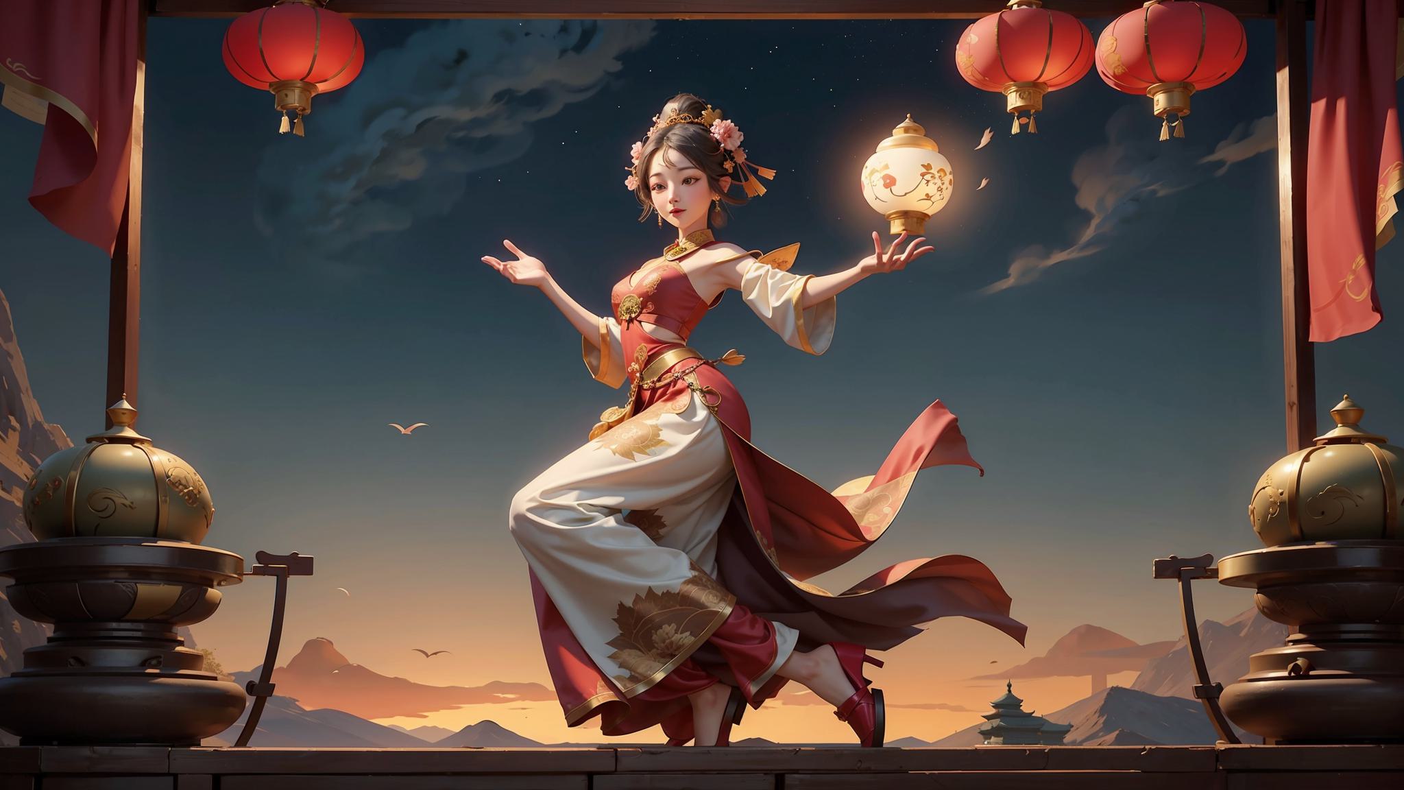 新春飞天女神