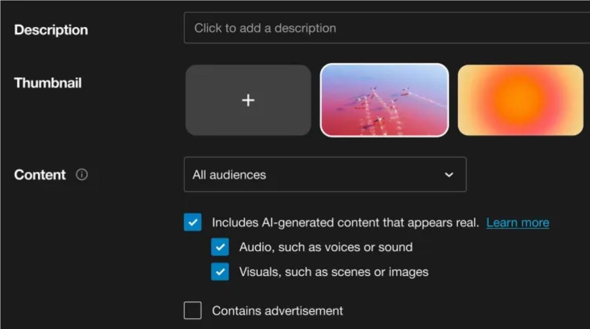 Vimeo、YouTube和TikTok联手推出AI内容标签系统