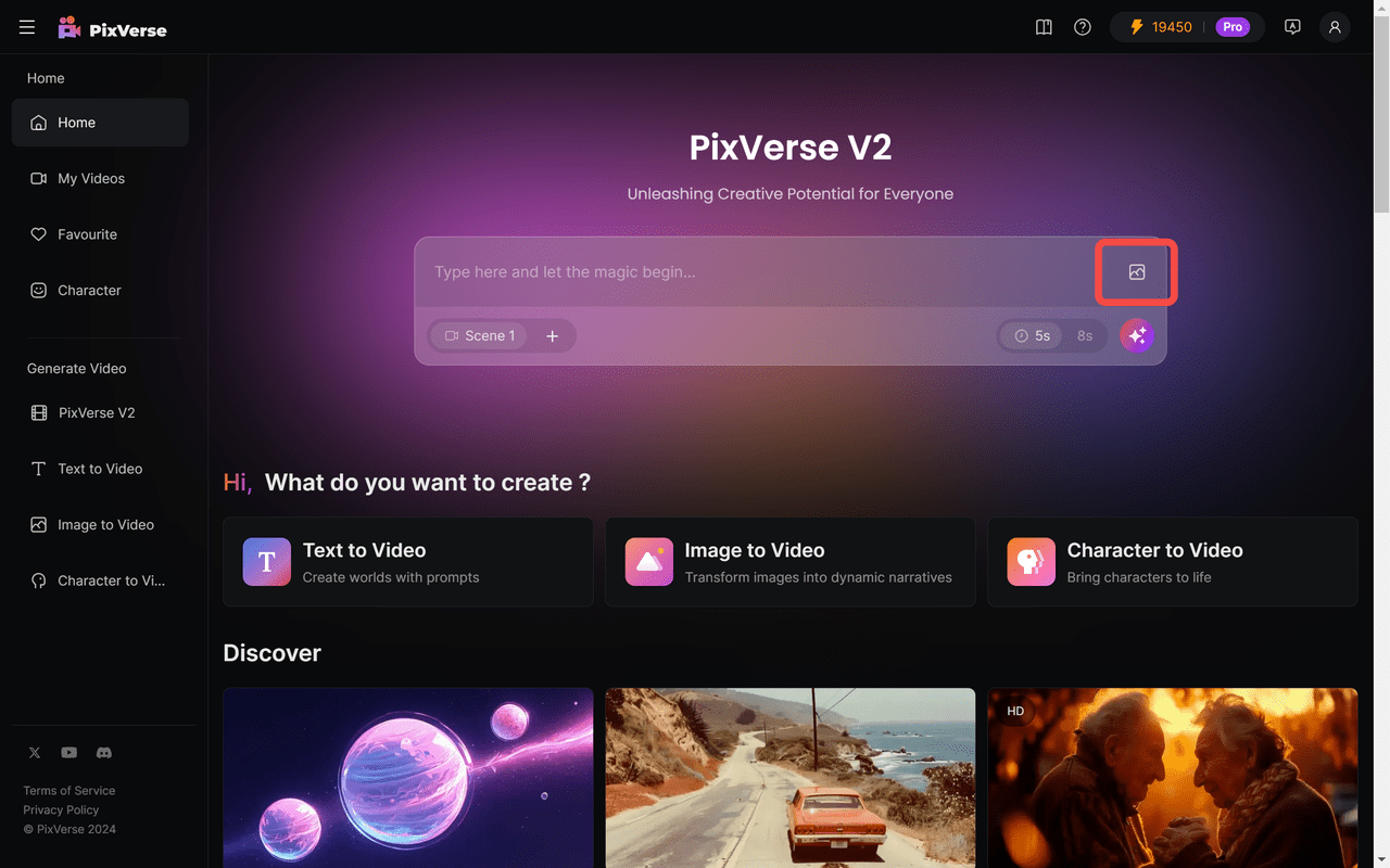 PixVerse V2 上传图片