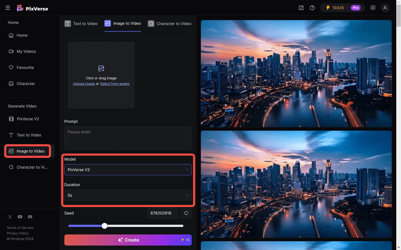 PixVerse V2 图生视频