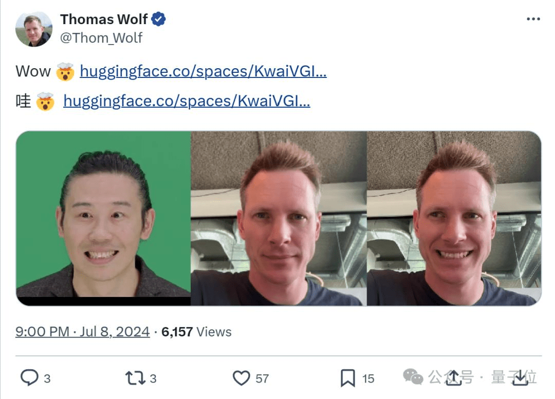 快手可灵团队开源项目LivePortrait爆火 一张照片生成动态视频 大叔秒变少女!