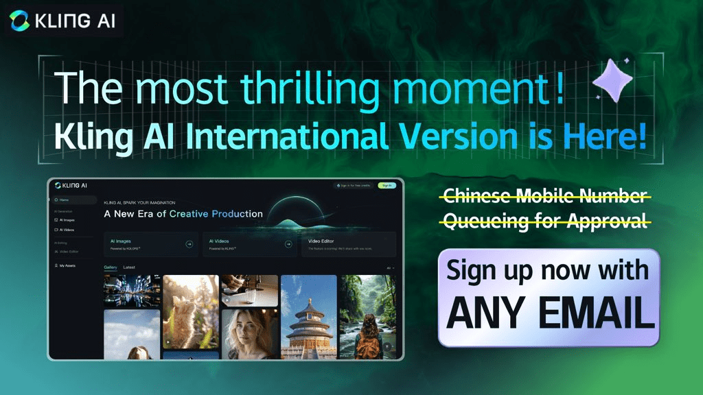 可灵AI国际版上线了，无需中国手机号码，老外High起来了！