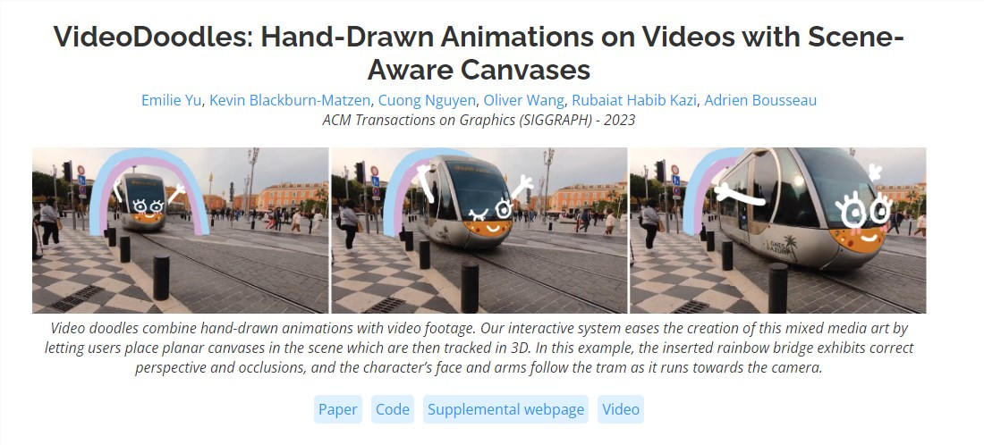 VideoDoodles:轻松在视频中添加手绘动画，与视频内容完美融合!