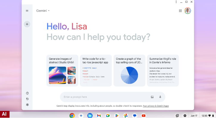 谷歌：Chromebooks内置谷歌人工智能