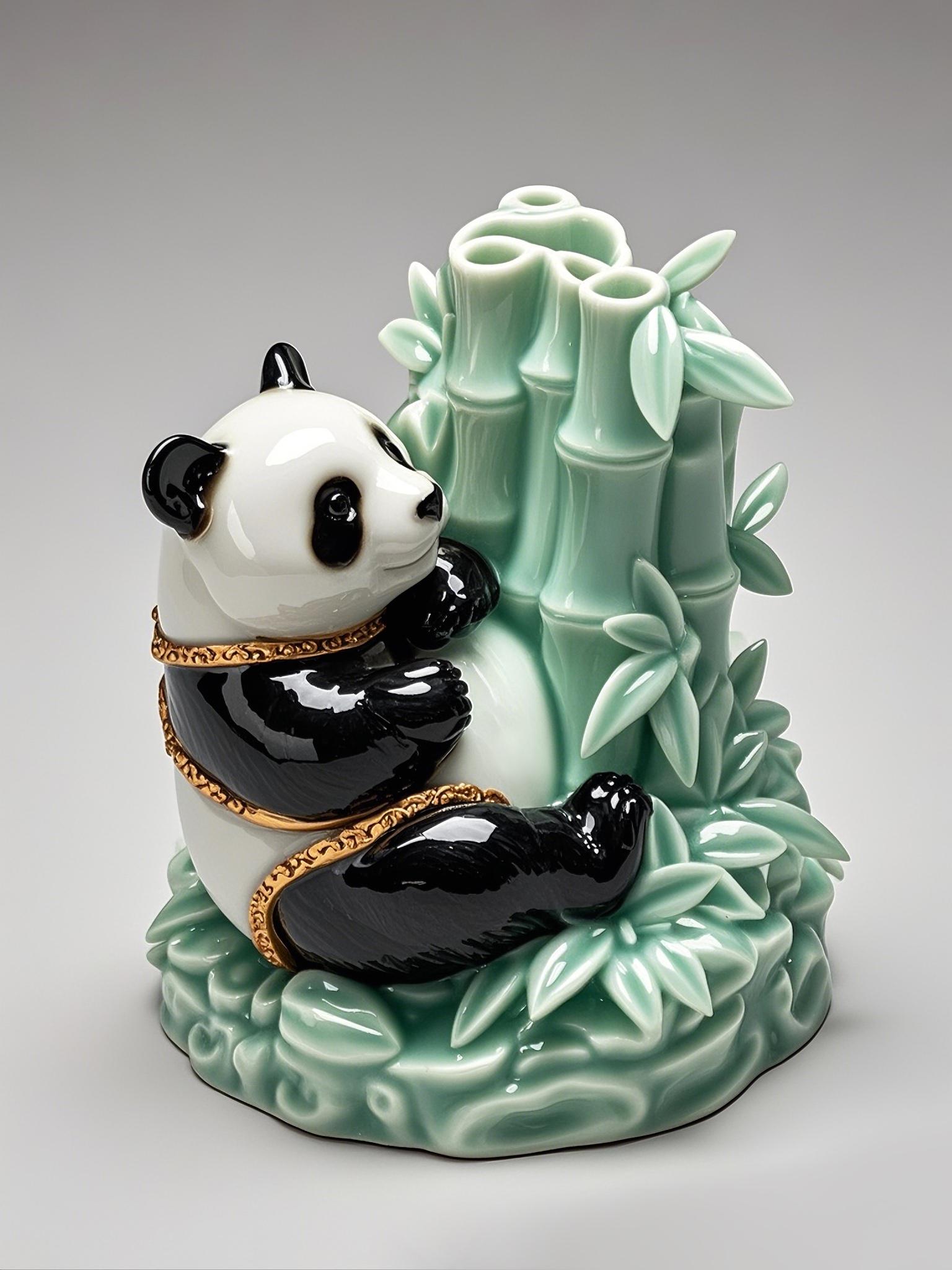 海上丝路牵，熊猫竹叶添金韵