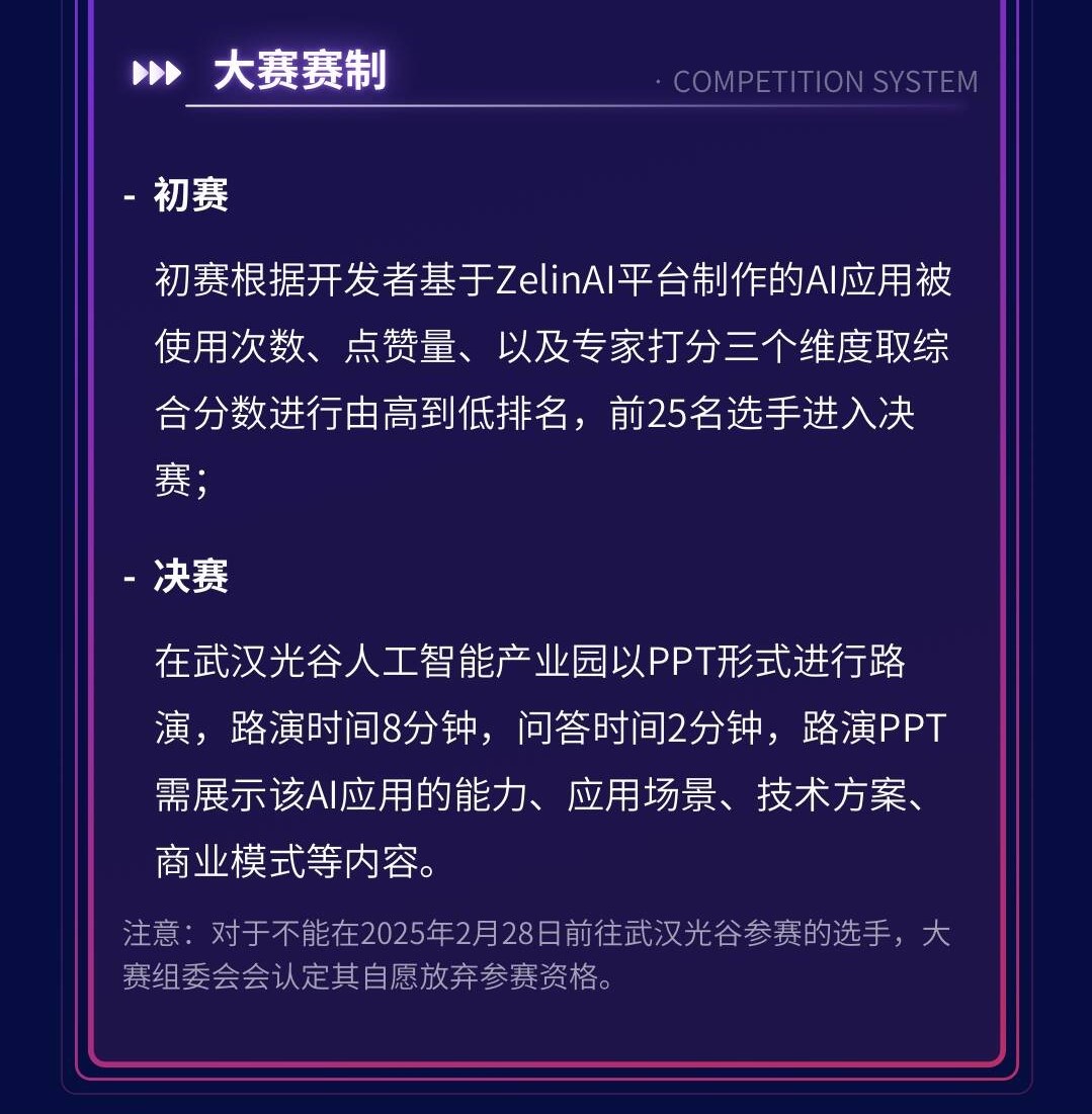 2024年首届光谷AI创新应用大赛赛制