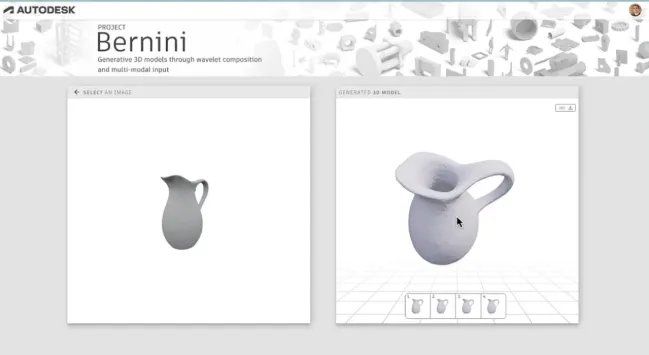 Autodesk内测生成式AI大模型Bernini,AI生成式CAD即将到来