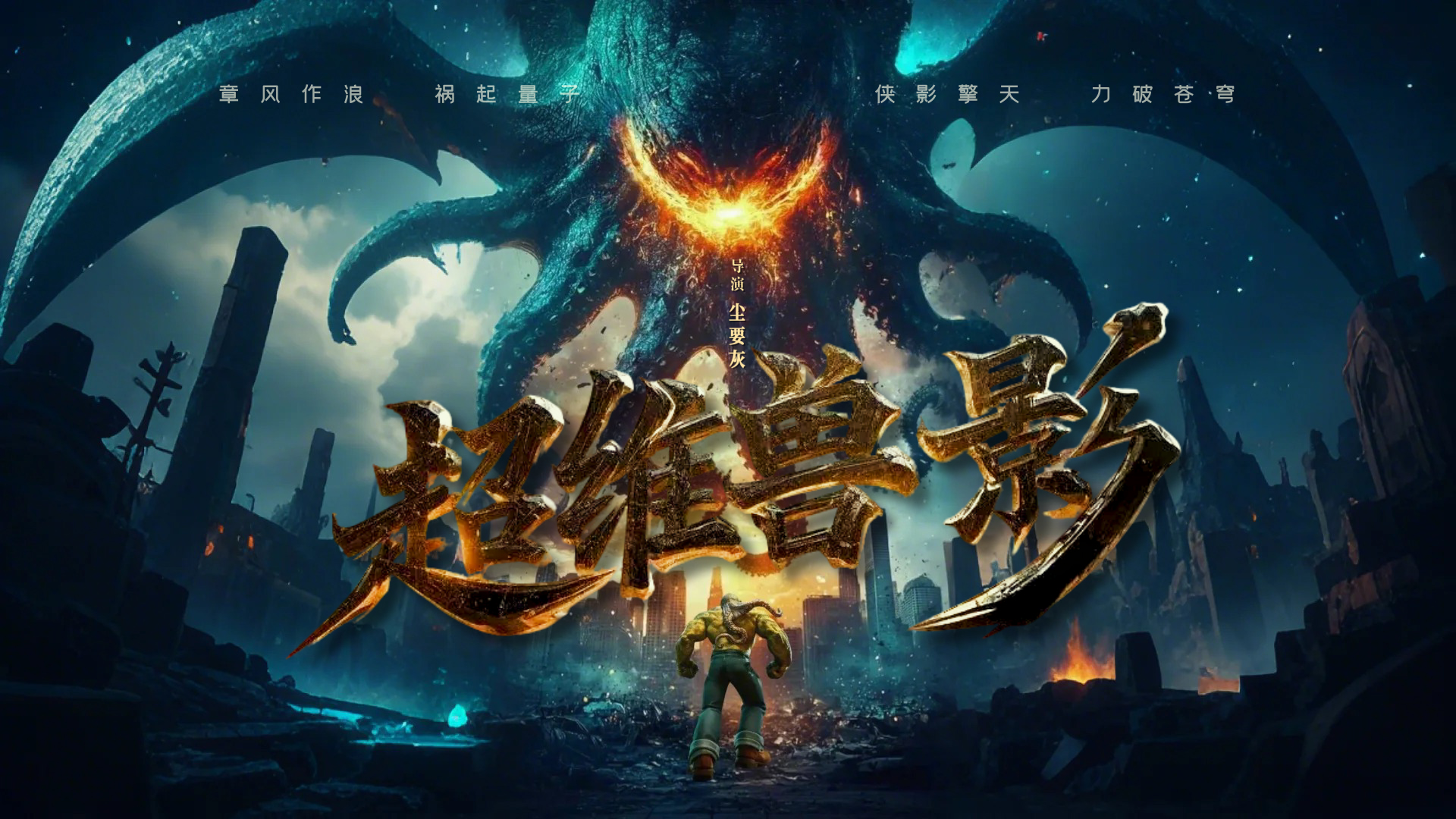 AI实验短片《超维兽影》，悬疑