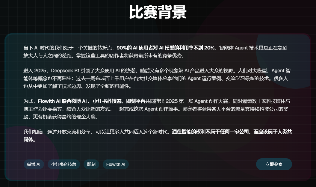 2025AI Agent智能体全球创作大赛-比赛背景
