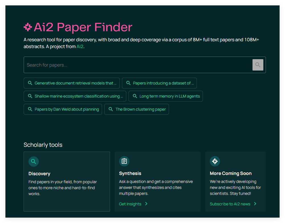 Ai2PaperFinder