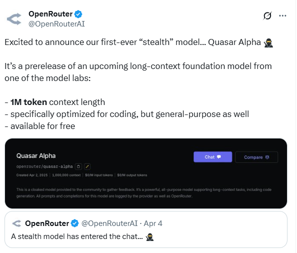 Quasar Alpha