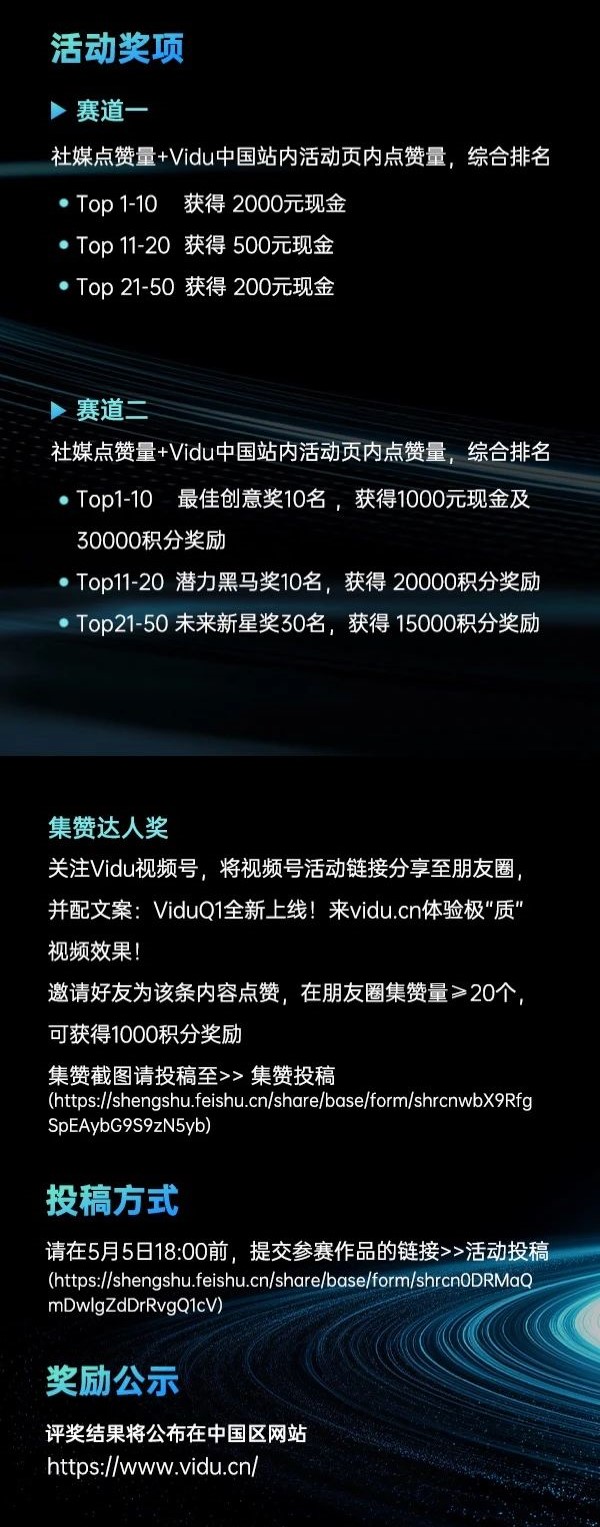 Vidu Q1活动奖励