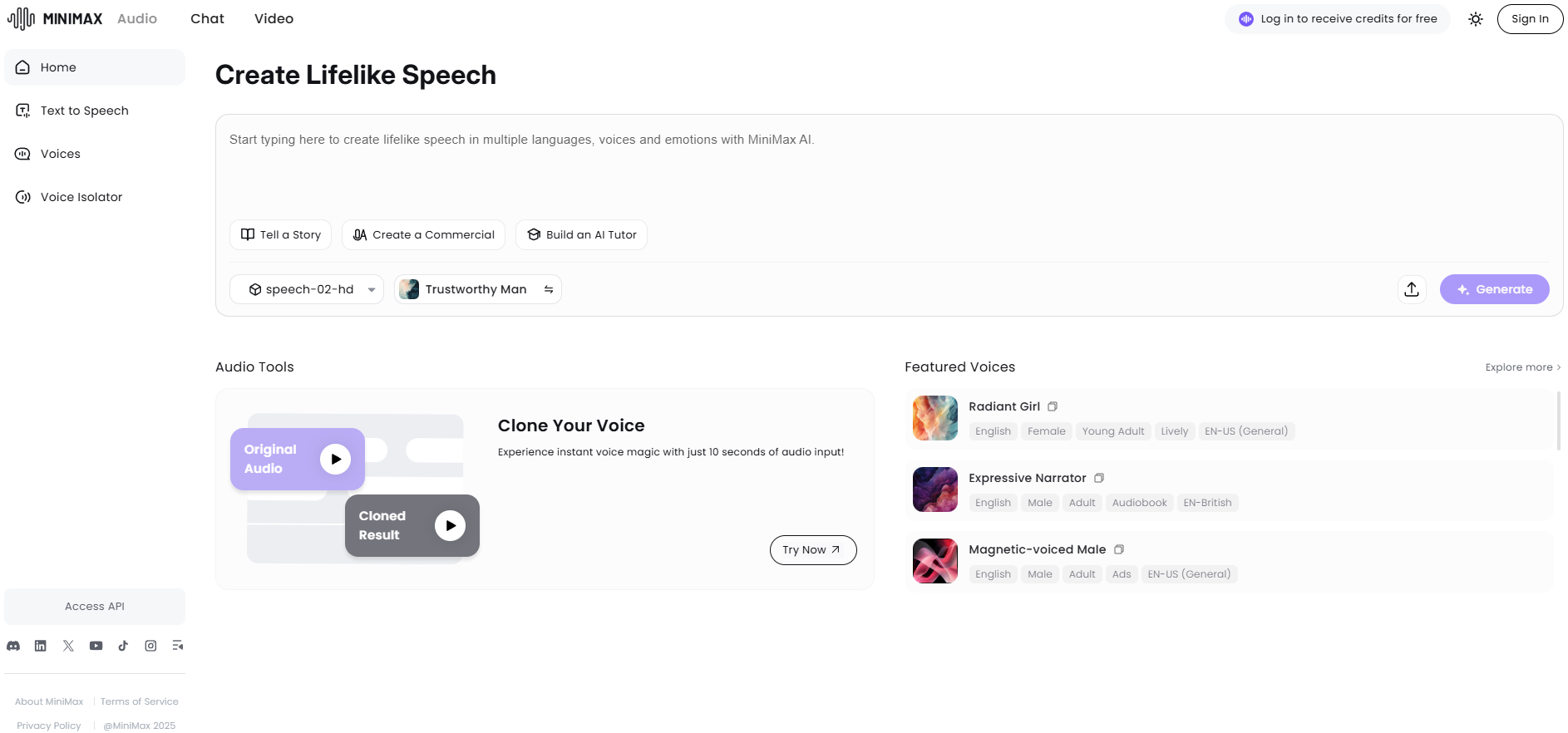 speech-02MiniMax Audio AI语音合成模型