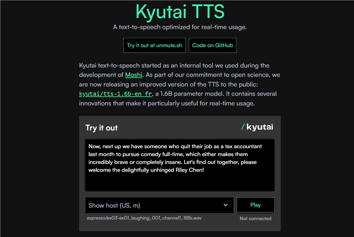 Kyutai TTS