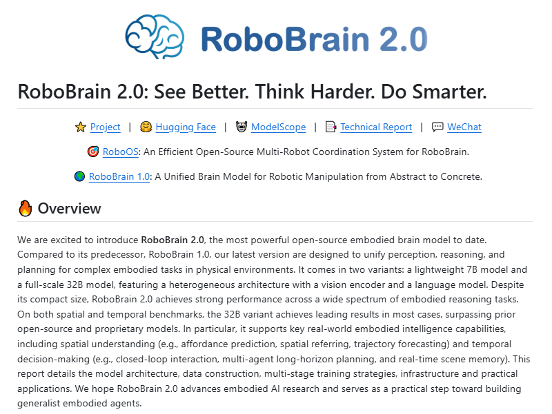 智源开源RoboBrain 2.0