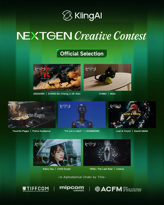 AIGC大赛：Kling AI NEXTGEN创意大赛获奖公示