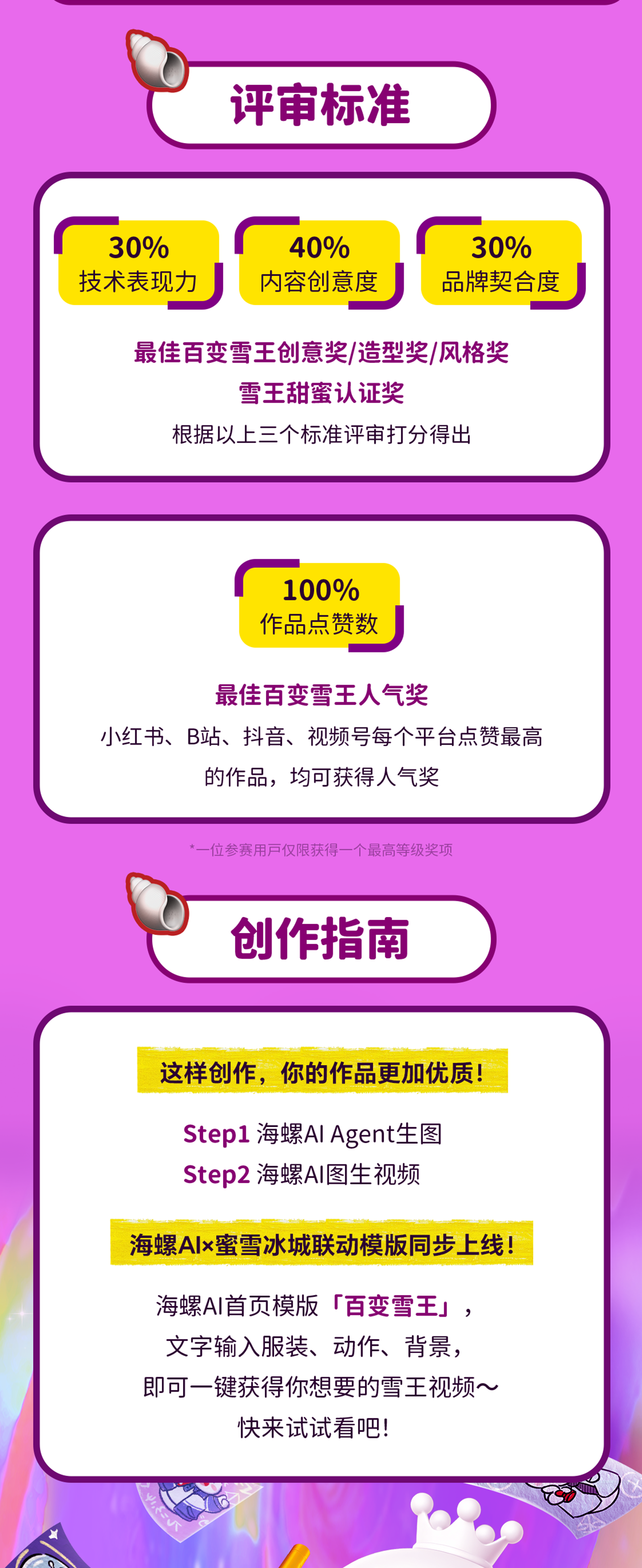 百变雪王杯·海螺AI视频大赛