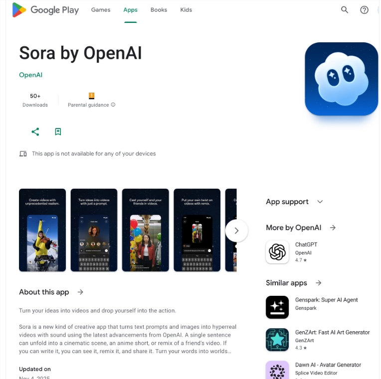 OpenAI Sora安卓版