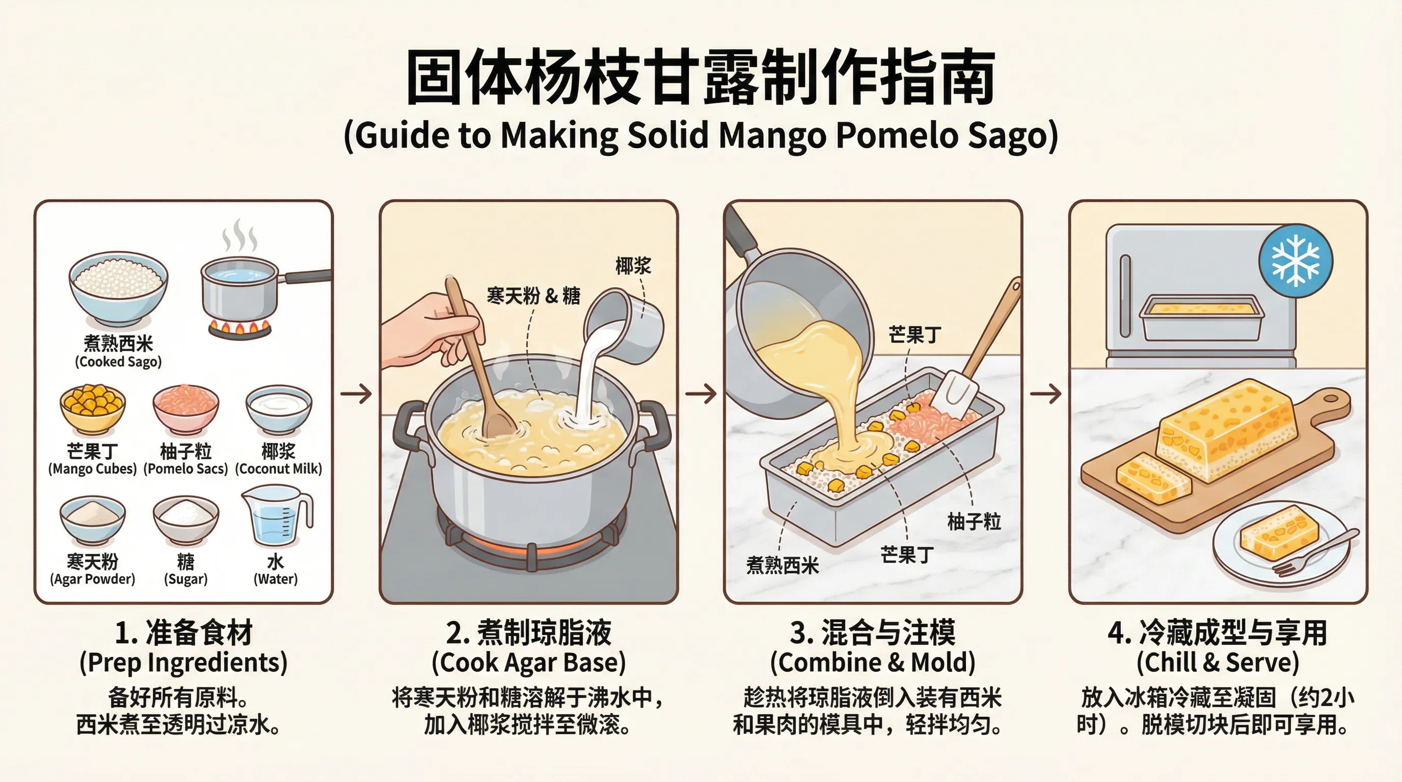 杨枝甘露制作流程