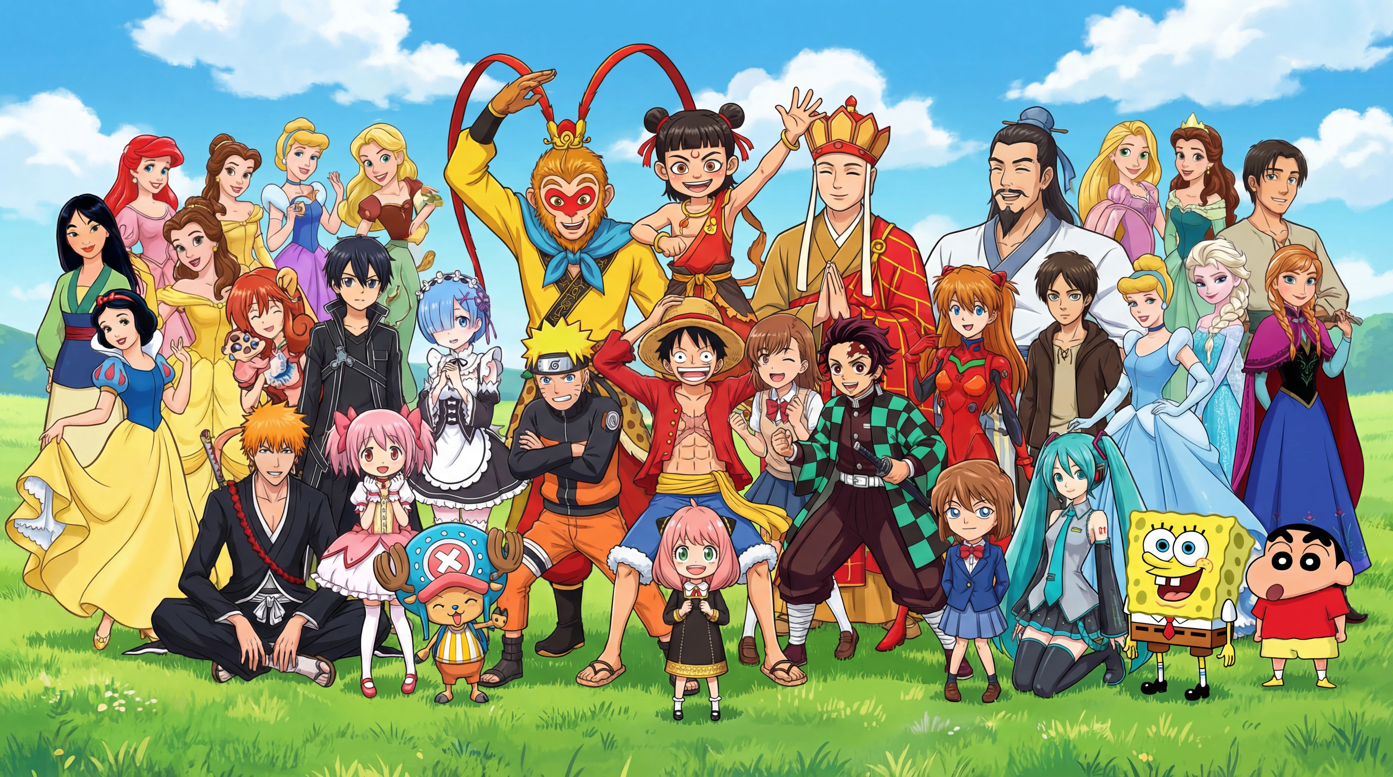 动漫人物大合照