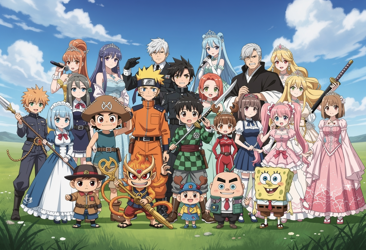 动漫人物大合照