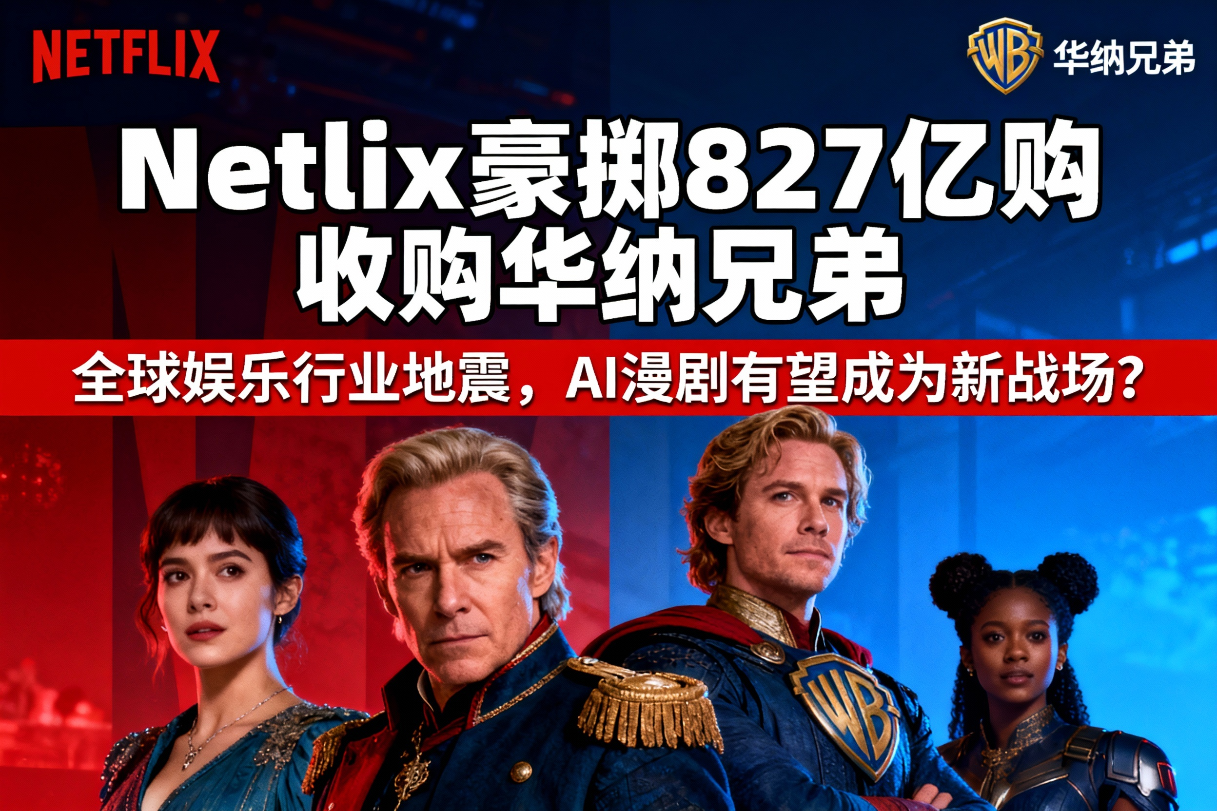 Netflix豪掷827亿收购华纳兄弟