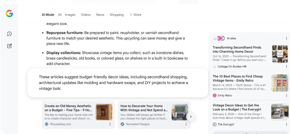 Google AI搜索功能升级