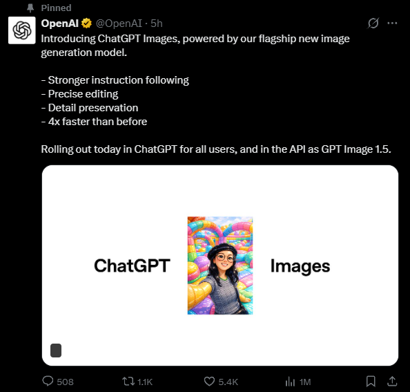 OpenAI GPT Image1.5